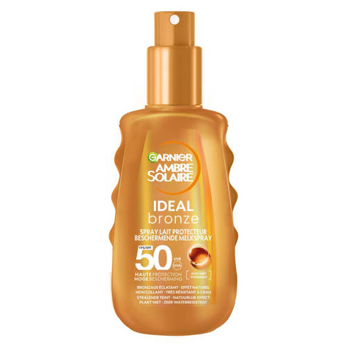 Garnier Ambre Solaire Ideal Bronze beschermende zonnebrand melkspray - SPF50 - 150 ml afbeelding
