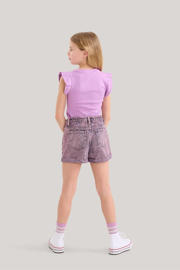 thumbnail: Shoeby T-shirt met ruches paars