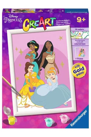 CreArt Disney Princesses - Schilderen op nummer voor kinderen