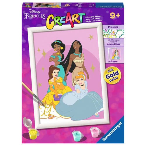 Ravensburger CreArt Disney Princesses - Schilderen op nummer voor kinderen afbeelding