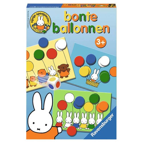 Ravensburger nijntje bonte ballonnen - leerspel Kaartspel afbeelding