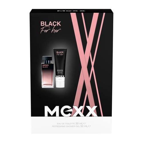 Mexx BLACK WOMAN geschenkset eau de toilette 30 ml + showergel 50 ml