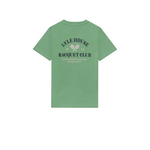 Lyle & Scott T-shirt groen Jongens Katoen Ronde hals Effen 134 140