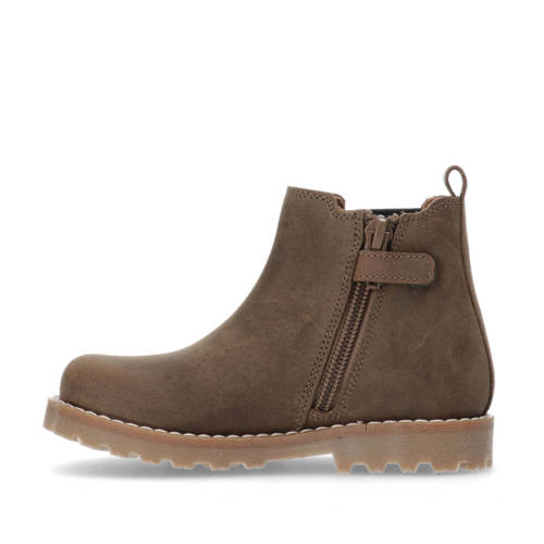 Tommy Hilfiger chelsea boots groenbruin Jongens Imitatieleer Effen