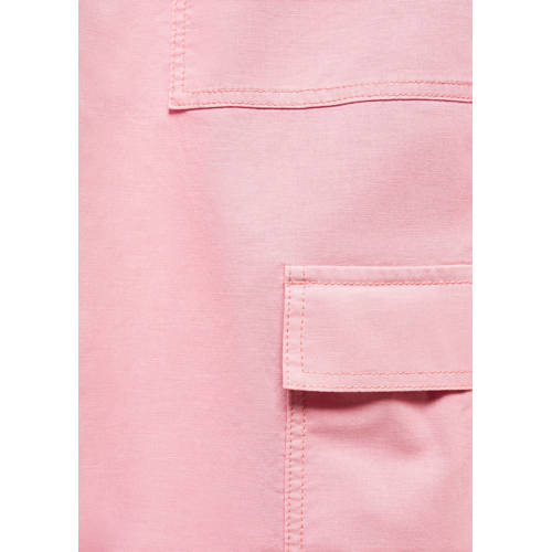 Mango Kids cargobroek Roze Meisjes Katoen Effen 152(XXS)