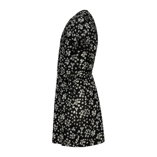 America Today gebloemde jurk zwart Meisjes Viscose V-hals Bloemen 158 164
