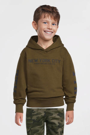 hoodie met backprint groen