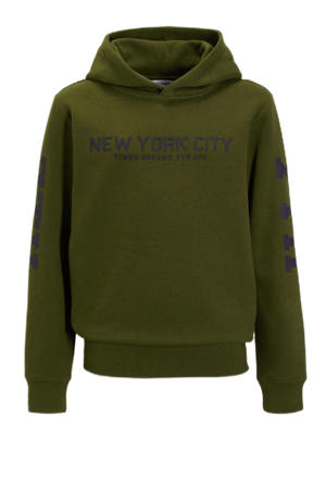 hoodie met backprint groen