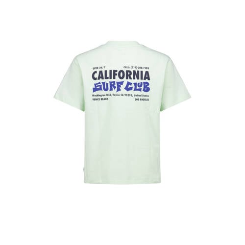 America Today T-shirt met backprint lime groen Jongens Katoen Ronde hals 146 152