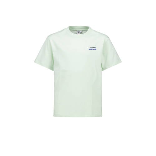 America Today T-shirt met backprint lime groen Jongens Katoen Ronde hals