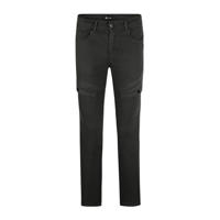 thumbnail: Grey denim jongens No Way Monday tapered fit jeans van katoen met regular waist, rits- en knoopsluiting en effen