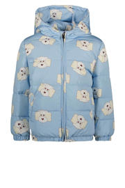 thumbnail: Blauwe jongens en meisjes The New Chapter gewatteerde winterjas van polyester met lange mouwen, capuchon, ritssluiting en teddy detail
