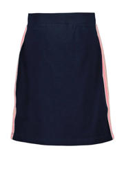 thumbnail: Donkerblauw en roze meisjes Tom Tailor rok met contrastbies en contrastbies voorzien van elastische tailleband