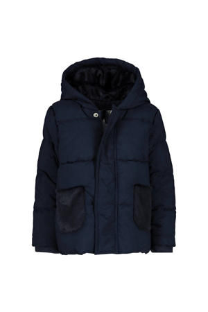 baby gewatteerde winterjas donkerblauw