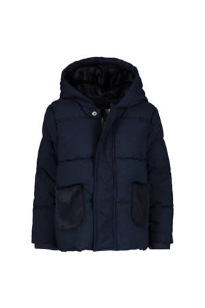 baby gewatteerde winterjas donkerblauw