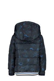 thumbnail: Tom Tailor baby gewatteerde winterjas met all over print donkerblauw