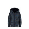 Tom Tailor baby gewatteerde winterjas met all over print donkerblauw