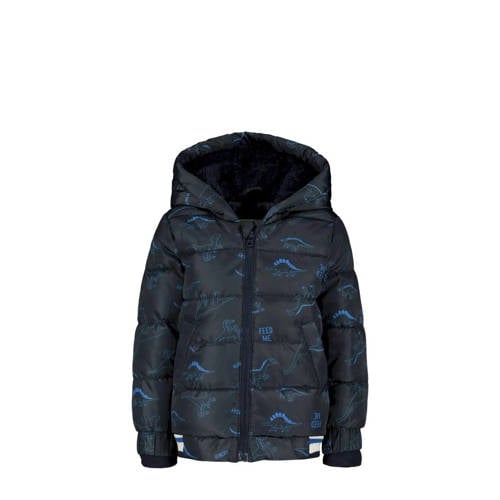 Tom Tailor baby gewatteerde winterjas met all over print donkerblauw Jongens Polyester Capuchon - maat 62 afbeelding