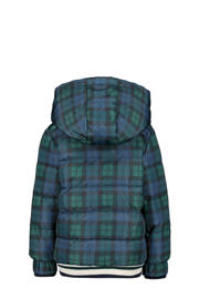 thumbnail: Tom Tailor baby geruite gewatteerde winterjas donkerblauw/groen