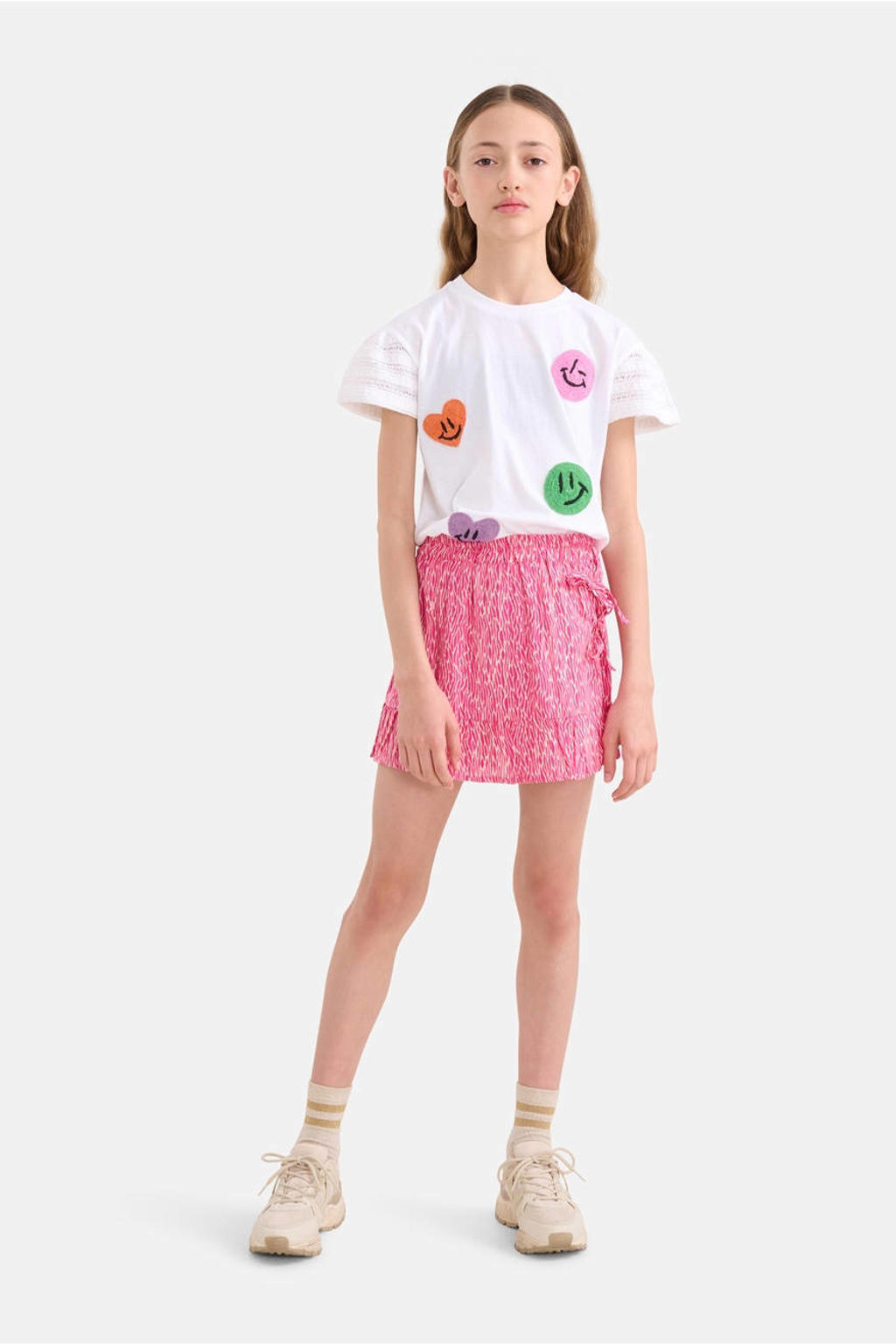 Shoeby skort met all over print roze