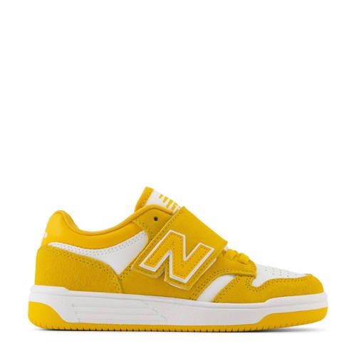 New Balance 480 sneakers geel/wit Jongens/Meisjes Leer Effen