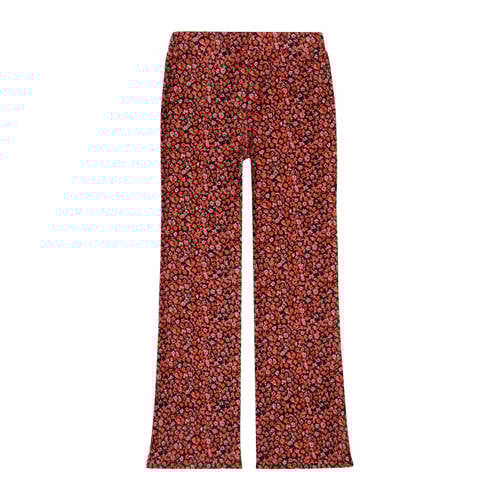 Tumble 'n Dry gebloemde flared broek Valloire donkerblauw oranje roze Multi Meisjes Katoen 152