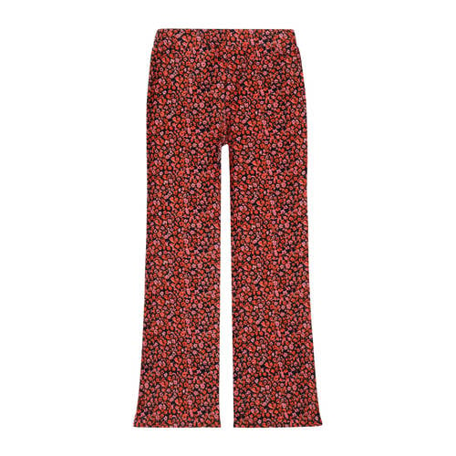 Tumble 'n Dry gebloemde flared broek Valloire donkerblauw oranje roze Multi Meisjes Katoen 152