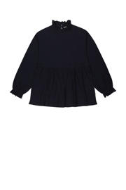 thumbnail: Blauwe meisjes Tumble 'n Dry met lange mouwen, choker hals en knoopsluiting