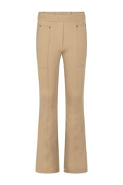 thumbnail: Zandkleurige meisjes AI&KO broek van viscose met elastische tailleband en effen