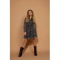 thumbnail: AI&KO jurk met all over print en glitters groen