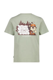 thumbnail: Olijfgroene jongens America Today T-shirt van katoen met backprint, korte mouwen en ronde hals