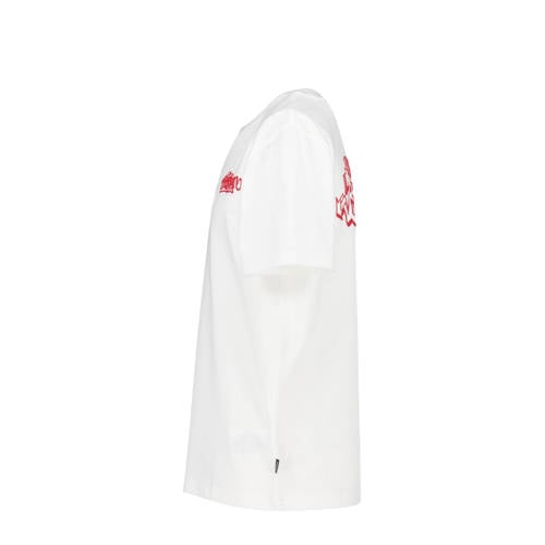 America Today T-shirt met backprint wit rood Jongens Katoen Ronde hals 134 140