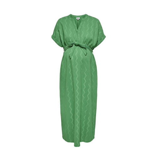 ONLY MATERNITY zwangerschapsjurk OLMDIA frisgroen Dames Polyester V-hals L