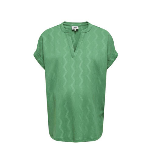 ONLY MATERNITY zwangerschapsblousetop OLMDIA frisgroen Dames Polyester V-hals S