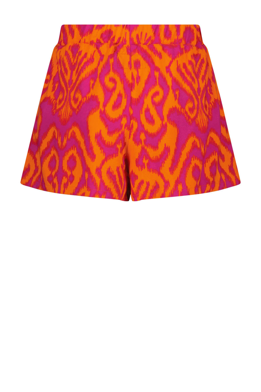 Fuchsia en oranje meisjes Raizzed regular fit casual short Natas van viscose met elastische tailleband