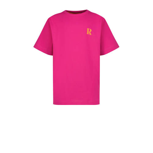 Raizzed T-shirt Safia met backprint fuchsia Roze Meisjes Katoen Ronde hals