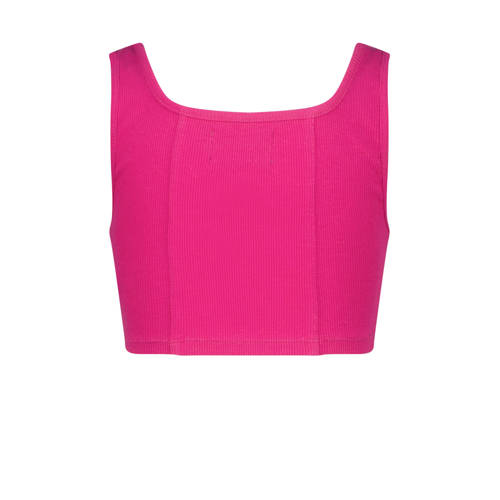 Raizzed top Jula fuchsia Roze Meisjes Stretchkatoen Ronde hals Effen 152
