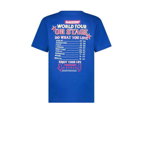 Raizzed T-shirt Safia met backprint kobaltblauw Meisjes Katoen Ronde hals 152