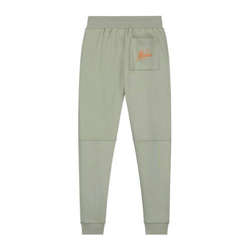 Malelions joggingbroek Striped Signature saliegroen oranje Jongens Katoen 140