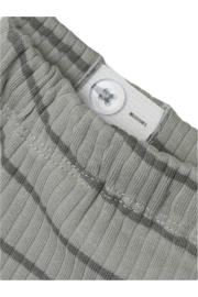 thumbnail: Grijze jongens LIL' ATELIER BABY baby gestreepte broek van katoen met elastische tailleband met koord