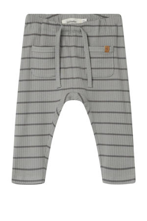 baby gestreepte broek NBMKAIL grijs
