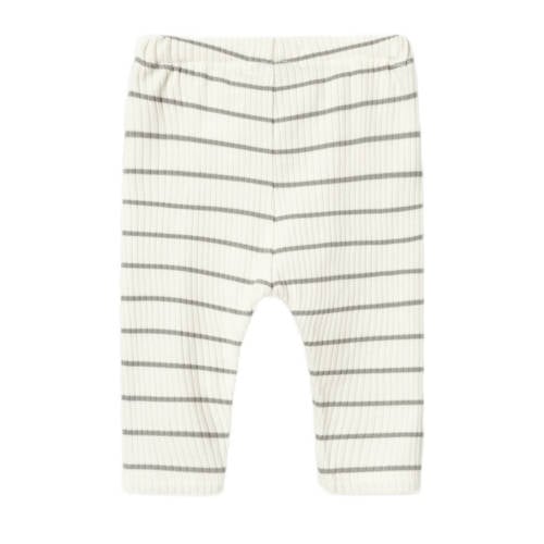 LIL' ATELIER BABY gestreepte broek NBMKAIL offwhite grijs Wit Jongens Katoen 68