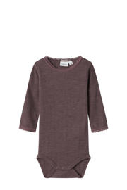 thumbnail: NAME IT BABY wollen romper NBFWANG bruin