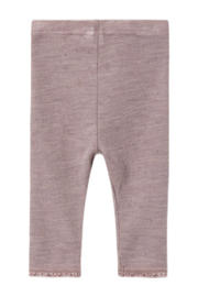 thumbnail: NAME IT BABY baby slim fit legging NBFWANG van merinowol en all over print lila
