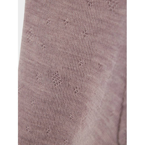 name it BABY slim fit legging NBFWANG van merinowol en all over print lila Paars 80