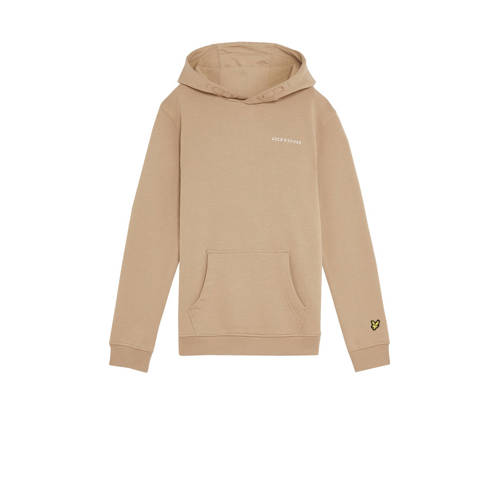 Lyle & Scott hoodie MLB2020V Sweater Beige Jongens Katoen Capuchon Effen 134 140