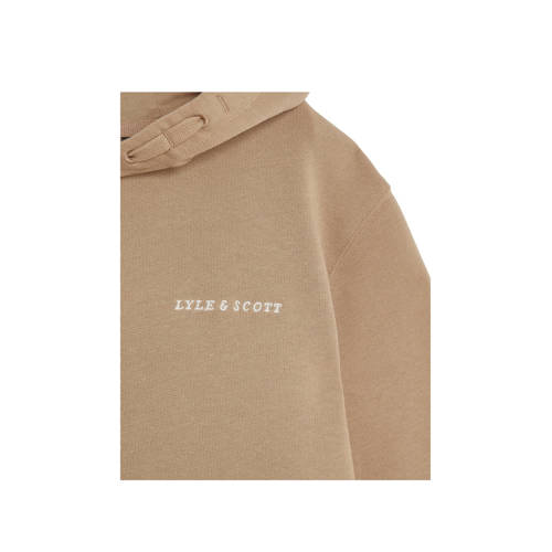 Lyle & Scott hoodie MLB2020V Sweater Beige Jongens Katoen Capuchon Effen 134 140