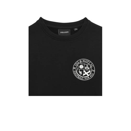Lyle & Scott sweater met printopdruk zwart Printopdruk 170 176