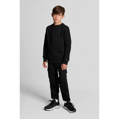 Lyle & Scott joggingbroek zwart Jongens Katoen Effen 170 176