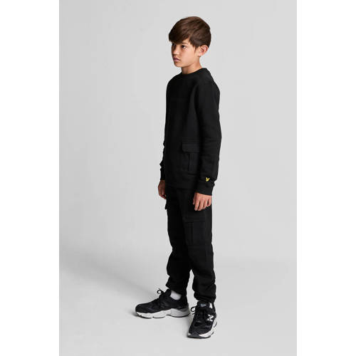 Lyle & Scott joggingbroek zwart Jongens Katoen Effen 170 176